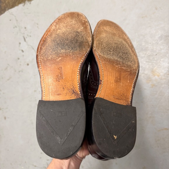 Allen Edmonds McAllister Burgundy Shell Cordovan Wingtip Oxfords 11 B 6275 - Picture 4 of 8